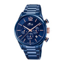 Lotus men's blue chrono stainless steel watch bracelet