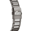 Lotus men's black chrono stainless steel watch bracelet