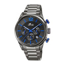 Lotus men's black chrono stainless steel watch bracelet