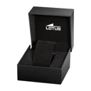 Lotus men's black chrono leather watch bracelet