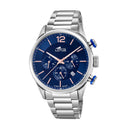 Lotus men's blue chrono stainless steel watch bracelet