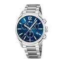 Lotus men's blue chrono stainless steel watch bracelet