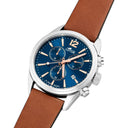 Lotus men's blue chrono leather watch bracelet