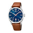 Lotus men's blue chrono leather watch bracelet