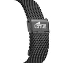 Lotus men's black chrono stainless steel watch bracelet
