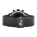 Lotus men's black chrono stainless steel watch bracelet