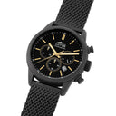 Lotus men's black chrono stainless steel watch bracelet