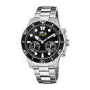 Lotus men's black connected stainless steel