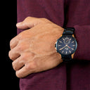 Lotus men's blue connected stainless steel