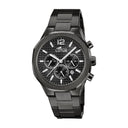 Lotus men's black 316l stainless steel watch bracelet