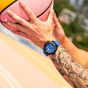 Lotus men's blue chrono rubber watch bracelet