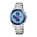 Lotus men's white chrono stainless steel watch bracelet