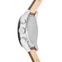 Lotus men's white chrono leather watch bracelet