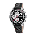 Lotus men's white chrono leather watch bracelet