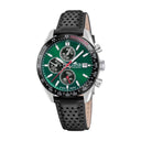 Lotus men's white chrono leather watch bracelet