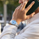 Lotus men's blue automatic stainless steel watch bracelet