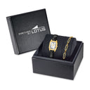 Lotus women's silver 2gether leather watch bracelet