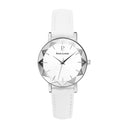 MULTIPLES Ladies Watch White Dial White Leather Strap