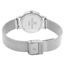 MULTIPLES Silver Ladies Watch Pink Dial Silver Milanese Steel Bracelet 14 MM