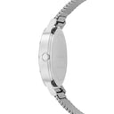 MULTIPLES Silver Ladies Watch Pink Dial Silver Milanese Steel Bracelet 14 MM
