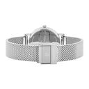 MULTIPLES Silver Ladies Watch Green Dial Silver Milanese Steel Bracelet 14 MM