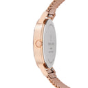 MULTIPLES Women's Watch Gold-Pink Chocolate Dial Gold-Pink Milanese Steel Bracelet 14 MM