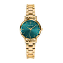 MULTIPLES Women's Watch Green Dial Gold Steel Strap