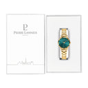 MULTIPLES Women's Watch Green Dial Gold Steel Strap