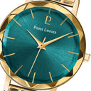 MULTIPLES Women's Watch Green Dial Gold Steel Strap