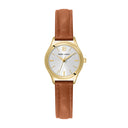 PYA Doré Ladies Watch Silver Dial Brown Leather Strap 12 MM