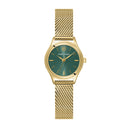 PYA Doré Ladies Watch Green Dial Gold Milanese Steel Bracelet 12 MM