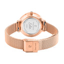 EOLIA Women's Watch Grey Dial Milanese Steel Bracelet Pink Gold