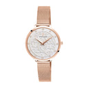 EOLIA Women's Watch Grey Dial Milanese Steel Bracelet Pink Gold