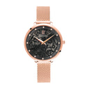 EOLIA Women's Watch Grey Dial Milanese Steel Bracelet Pink Gold