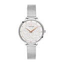 EOLIA Women's Watch Grey Dial Milanese Steel Bracelet Pink Gold