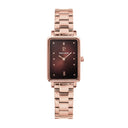 ARIANE Doré-rose Ladies' Watch Chocolate Dial Gold-Pink Steel Strap 12 MM