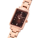 ARIANE Doré-rose Ladies' Watch Chocolate Dial Gold-Pink Steel Strap 12 MM