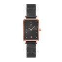 ARIANE Ladies' Watch Pink-gold dial Grey Milanese steel bracelet Grey 12 MM