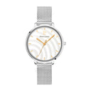 BETTY Ladies Watch White Dial Silver Milanese Steel Bracelet