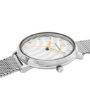 BETTY Ladies Watch White Dial Silver Milanese Steel Bracelet