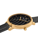 BETTY Ladies Watch Black Dial Black Leather Strap