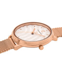 BETTY Women's Watch White Dial Milanese Gold-Pink Steel Bracelet