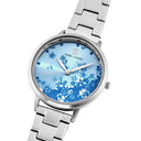 TALLIA Silver Ladies Watch Blue Dial Silver Steel Strap 16 MM