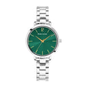 CHOUQUETTE Silver Ladies Watch Green Dial Silver Steel Strap 12 MM