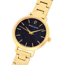 CHOUQUETTE Doré Ladies Watch Blue Dial Gold Steel Strap 12 MM