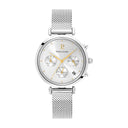 LUTECIA Women's Watch Silver Dial Milanese Steel Bracelet Silver