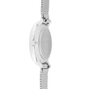 COEUR BATTANT Silver Ladies Watch White Dial Silver Milanese Steel Bracelet 12 MM