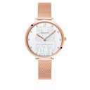 Women's Watch COEUR BATTANT Doré-rose White Dial Steel Bracelet milanais Doré-rose 12 MM