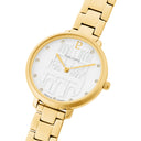 COEUR BATTANT Doré Ladies Watch White Dial Gold Steel Strap 12 MM