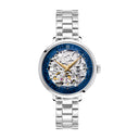 AUTOMATIC Silver Ladies Watch Blue Dial Silver Steel Strap 14 MM